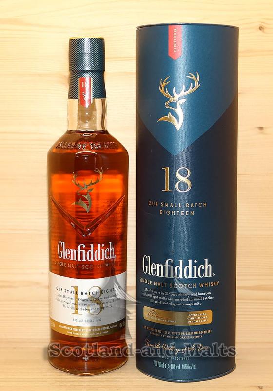 Glenfiddich 18 Jahre Small Batch Reserve Single Malt Scotch Whisky mit 40,0%